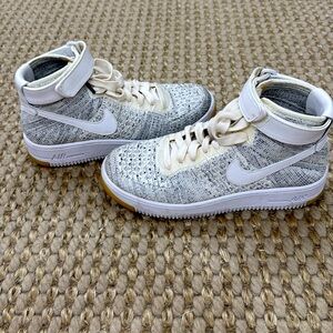 Nike Women's WMNS AF1 Flyknit, White/White/Black